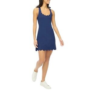 J.Crew Factory Navy Scalloped Activewear Dress Women’s Size Medium